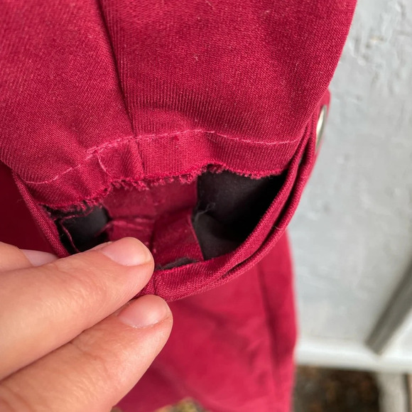 Rick Owens DRK SHDW  Tuta Maroon Cotton Twill Jumpsuit, Size XS - Picture 12 of 16